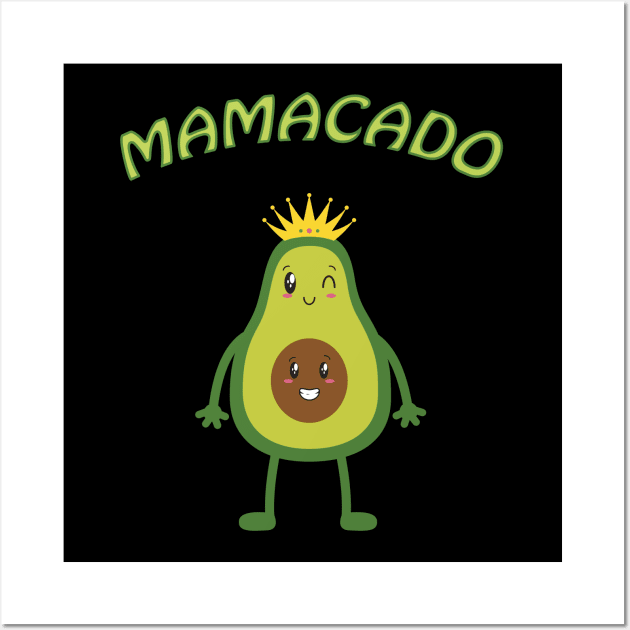 Mamacado pregnant mom new baby shower Wall Art by nedjm